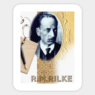 Rilke Collage Portrait Sticker